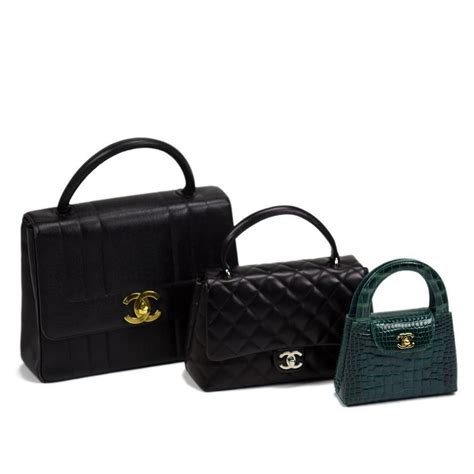 Chanel Mini Minuadiére Kelly Vintage con manico superiore in